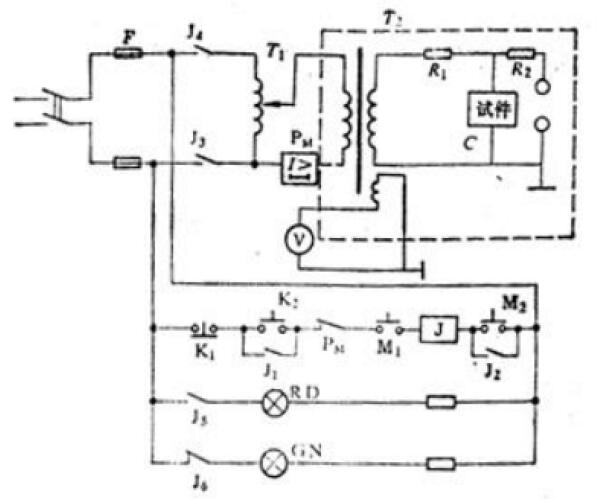 手動(dòng)升壓試驗(yàn)裝置線路圖 手動(dòng)升壓試驗(yàn)裝置線路圖